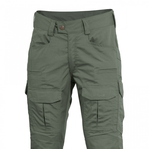 Тактичні військові штани Pentagon Lycos Combat Pants K05043 38/34, Camo Green (Сіро-Зелений) - зображення 2