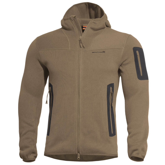 Polartec Флисовая кофта Pentagon FALCON PRO SWEATER K08036 X-Large, Койот (Coyote) - изображение 1