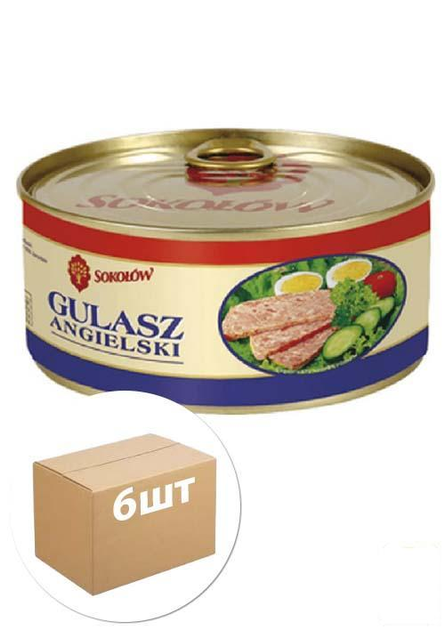 Мясная консерва "Gulasz AngielskI" Польша 290г упаковка 6шт (87127 ...