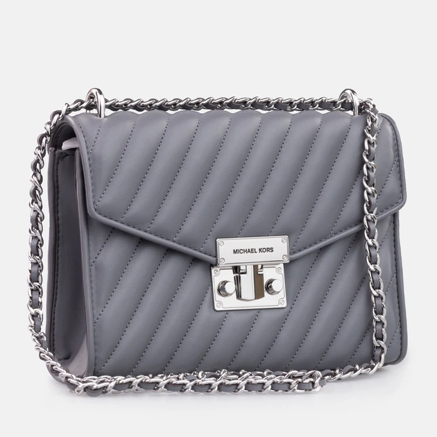 Torebka crossbody damska ze skóry naturalnej Michael Kors 35T0GX0L2V Szara (194900082751) - obraz 3