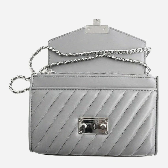 Torebka crossbody damska ze skóry naturalnej Michael Kors 35T0GX0L2V Szara (194900082751) - obraz 4