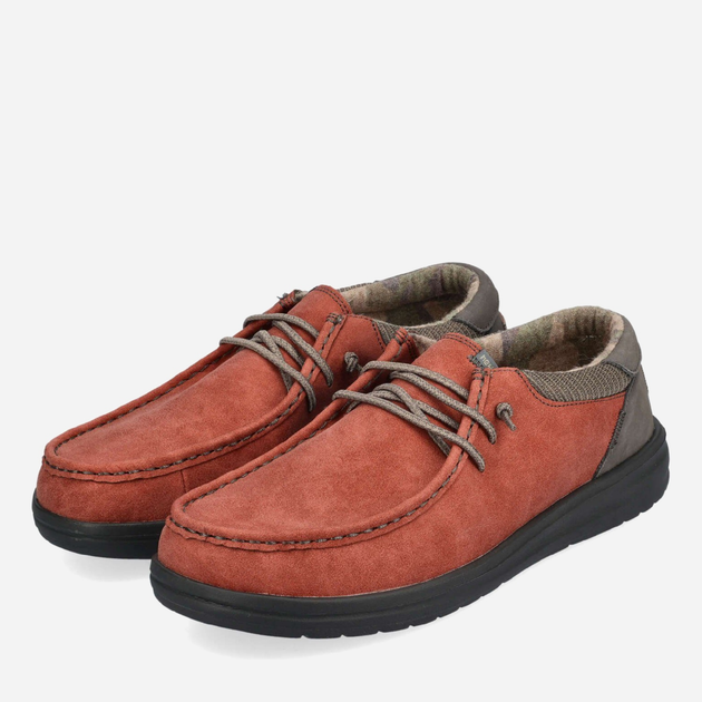 Męskie mokasyny Hey Dude 112296812 43 (10US) 28,3 cm bordowe (4894881166247) - obraz 5