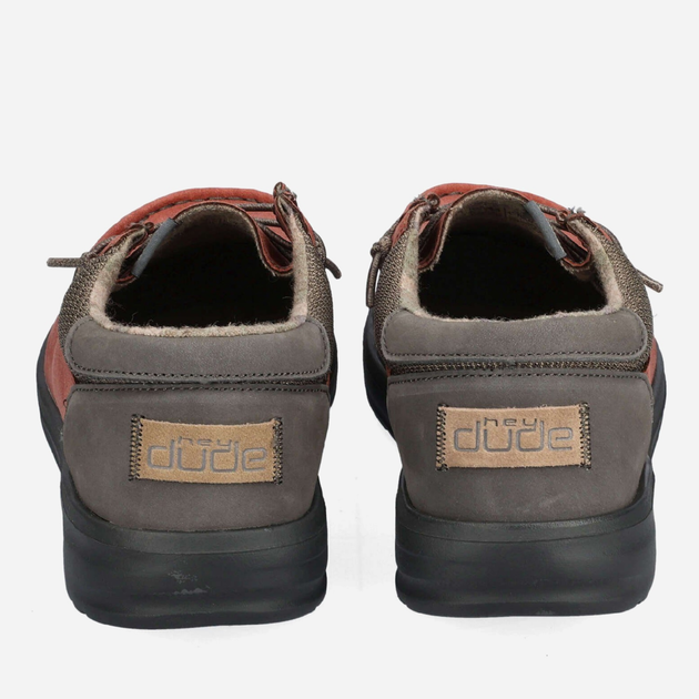 Męskie mokasyny Hey Dude 112296812 43 (10US) 28,3 cm bordowe (4894881166247) - obraz 6