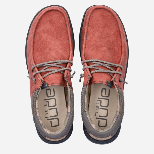 Męskie mokasyny Hey Dude 112296812 43 (10US) 28,3 cm bordowe (4894881166247) - obraz 7