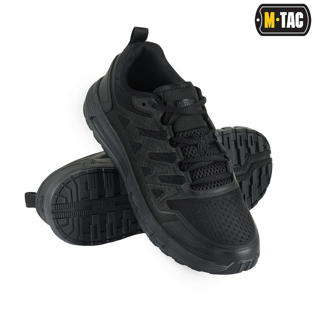Кроссовки кеды обувь для армии ВСУ M-Tac Summer sport летные сетка черные 45 - изображение 1