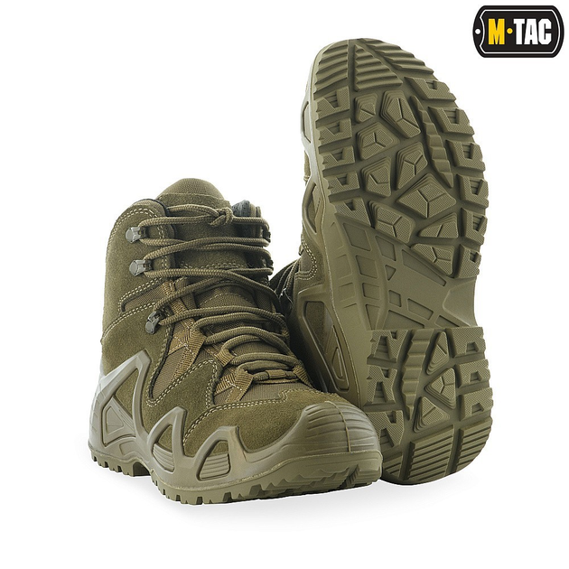 Водонепроницаемые ботинки (берцы) 45 размер (29 см) тактические (военные) треккинговые демисезонные Alligator Olive (Оливковые, Зеленые) M-tac - изображение 1