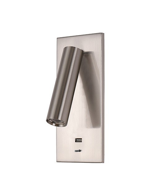 Бра H66 размер: L: 4-12.5cm W: 7.8cm H: 18.3cm цвет: Chrome Matt 3W 3000K 240Lm - изображение 1
