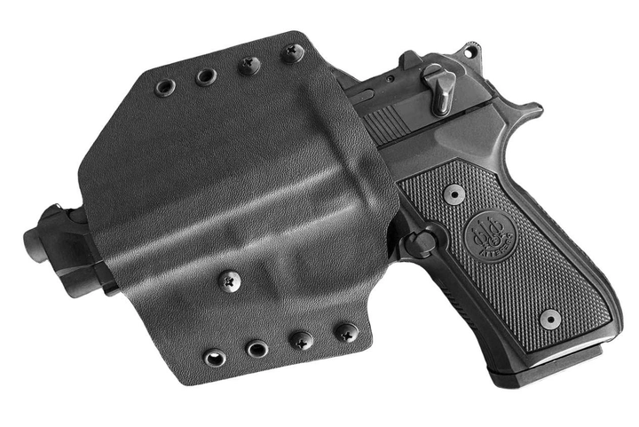Поясна пластикова (кайдекс) кобура A2TACTICAL для Beretta М9/92 лівша чорна (KD51) - зображення 1