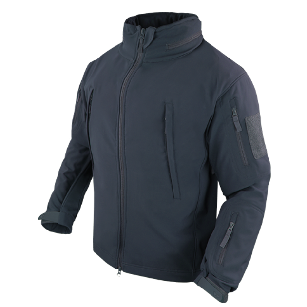 Тактичний софтшелл з утепленим флісом Condor SUMMIT Soft Shell Jacket 602 Medium, Синій (Navy) - зображення 1