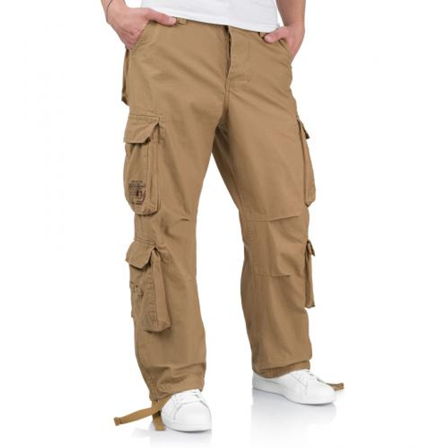 Штаны SURPLUS AIRBORNE VINTAGE TROUSERS Surplus Raw Vintage Beige, S (Бежевый) Тактические - изображение 1