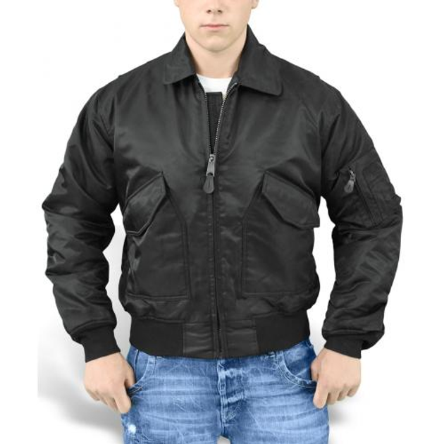 Демісезонна куртка Surplus CWU Jacket Surplus Raw Vintage Black S (Чорний) - зображення 2