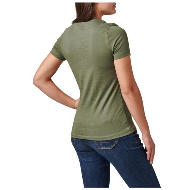 Женская футболка с рисунком 5.11 Tactical Women's Purpose Crest 5.11 Tactical Military Green XS (Зеленый) Тактическая - изображение 2