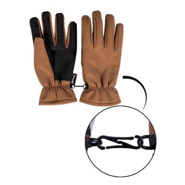 Перчатки Sturm Mil-Tec Thinsulate Softshell Gloves Sturm Mil-Tec Dark Coyote XL (Темный койот) Тактические - изображение 2