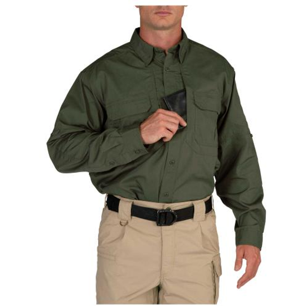 Рубашка 5.11 Tactical Taclite Long Sleeve Shirt 5.11 Tactical TDU Green, L (Зелений) Тактична - зображення 2