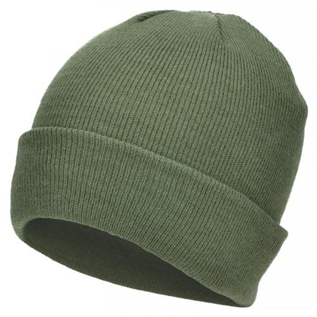 Шапка акрилова тонкої в'язки Beanie Cap Olive єдиний - изображение 1