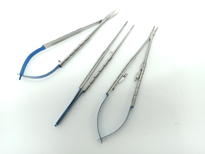 Набір для мікроїірургії Голкотримач пінцет ножниці 16см (набір №3) - зображення 2