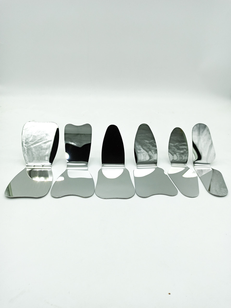 Набір металевих дзеркал двосторонніх зігнутих для дентальної фотографії (6шт) - изображение 1