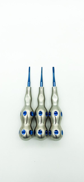 Набір елеваторів люксаторів для видалення зубів прямі 3шт - изображение 2