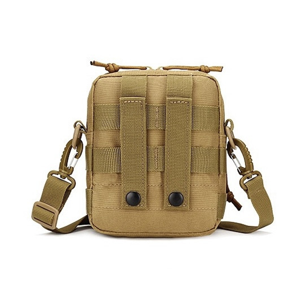 Поясная тактическая сумка военная A72 MOLLE через плечо подсумок молли койот - изображение 2