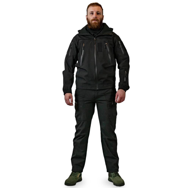 Тактический костюм Softshell черный демисезонный Military Manufactory 19321 XXL - изображение 1