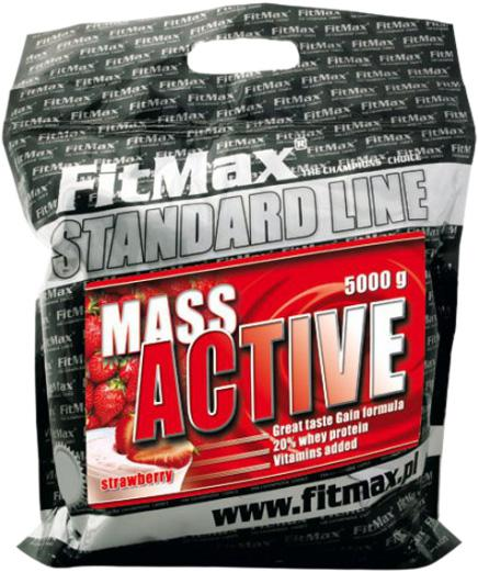Gainer FitMax Mass Active 5000 g Truskawka (5908264416290) - obraz 1