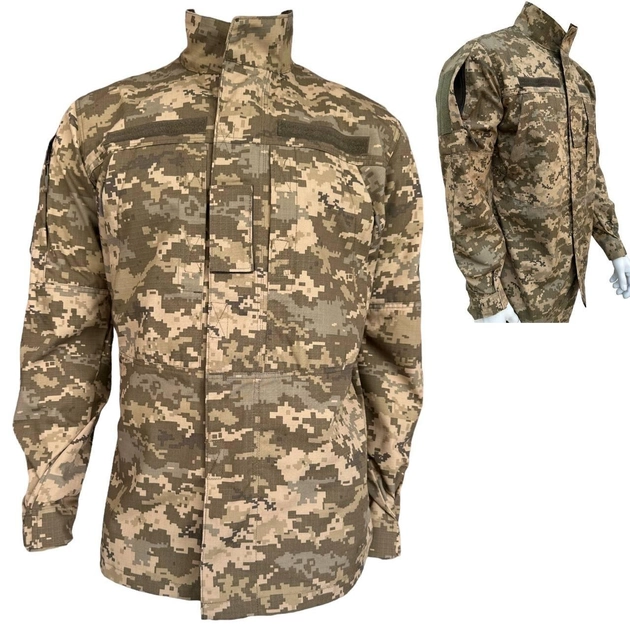 Тактичний кітель статутний літній куртка військова КЛП ВСУ 56/3 Піксель - зображення 1