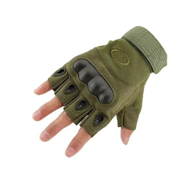 Тактичні рукавиці з відкритими пальцями, М - зображення 2