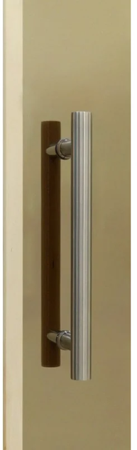 Стеклянная дверь для бани и сауны Tesli Steel Sateen 783х2000 мм закаленное стекло матовая бронза - изображение 6