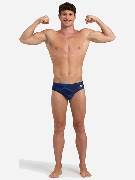 Плавки пляжные мужские Arena Shadow Swim Briefs 006160-700 75 Темно-синие (3468336887172) - изображение 2