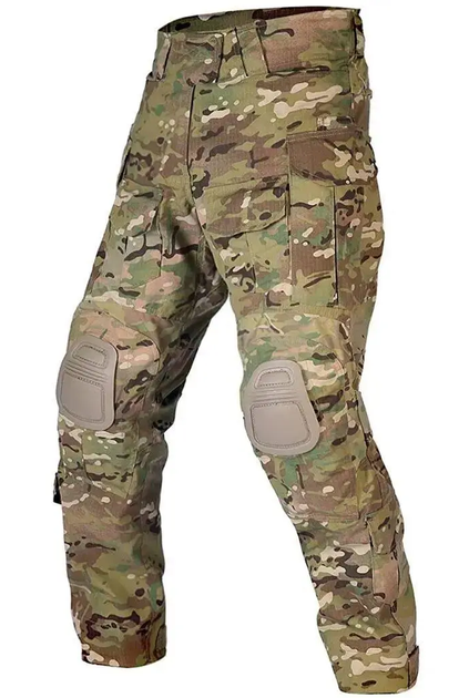 Тактический летний военный коcтюм форма Gunfighter футболка поло, штаны+наколенники, кепка р.2XL - изображение 2