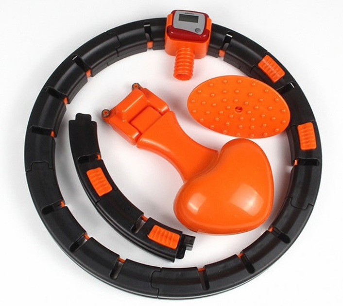 Розумний масажний обруч Intelligent Hula Hoop 7803 Black-orange - зображення 1