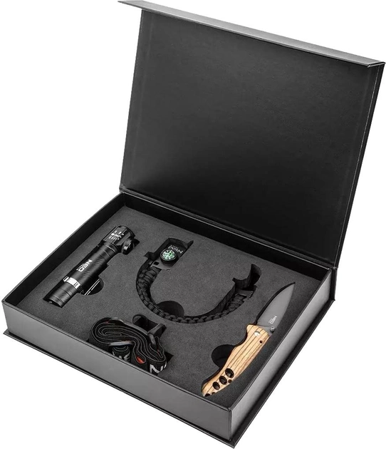 Набор подарочный Neo Tools фонарь 99-026, браслет туристический 63-140, складной нож (63-027) - изображение 1