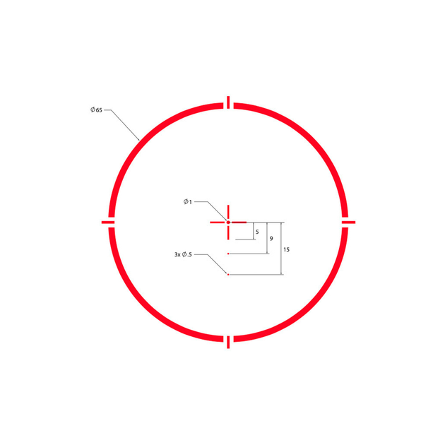 Приціл Sig Sauer Romeo 4H RD Ballistic Circle Quadple 0.5 MOA ADJ Graphite (SOR43012) - зображення 2