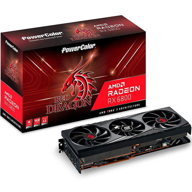 グラフィックボード・グラボ・ビデオカード PowerColor Radeon RX 6800 Red Dragon Видеокарта PowerColor Radeon RX 6800 Red Dragon 16GB GDDR6 (AXRX