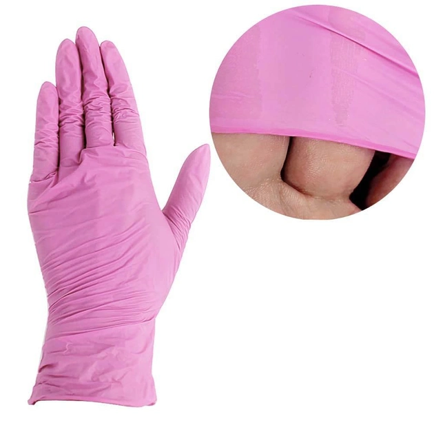 Перчатки нитриловые без талька Medicom SafeTouch Advanced розовые XS 100 шт (8718007911367) (0130225) - изображение 1