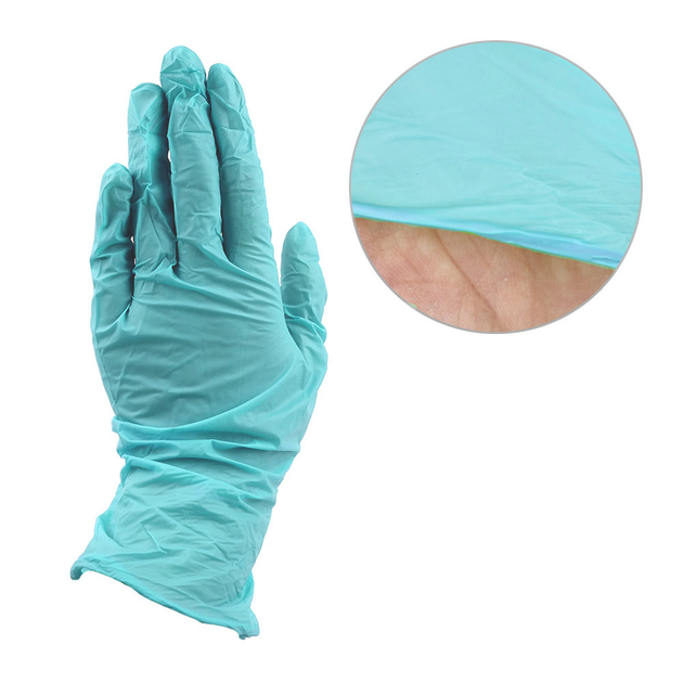 Перчатки нитриловые без талька Nitrylex Basic S 100 шт синий цвет (0173740) - изображение 1