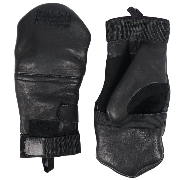 Тактичні зимові рукавиці чорний M - зображення 1