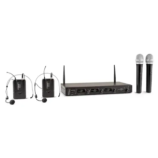 Микрофони Набор беспроводных микрофонов Malone Auna Pro 4-канальный UHF ...
