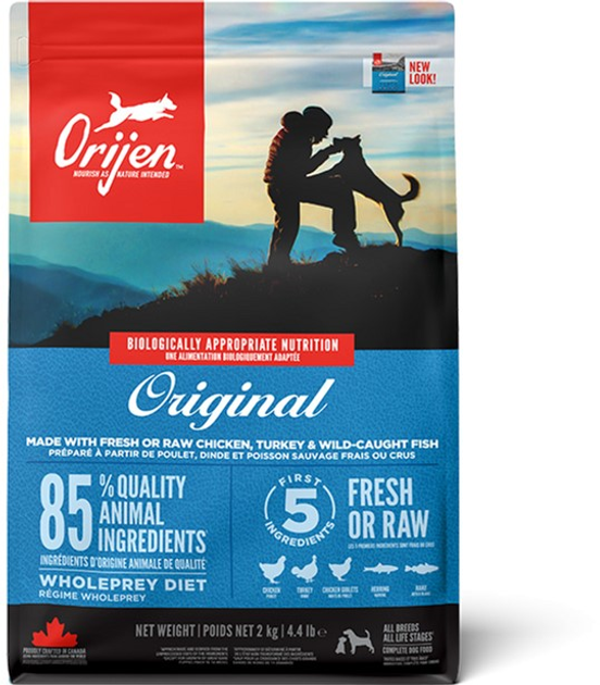 Сухой корм для собак для всех пород Orijen Original Dog с курицей и индейкой 2 кг (o18220) - изображение 2