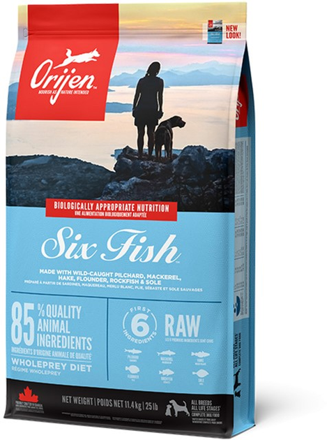 Сухой корм для собак всех пород Orijen 6 Fish Dog 11.4 кг (o18312) - изображение 2