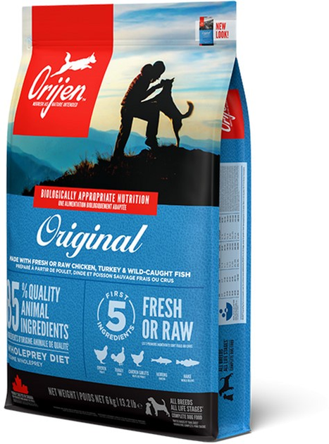 Сухой корм для собак для всех пород Orijen Original Dog с курицей и индейкой 6 кг (o18260) - изображение 1