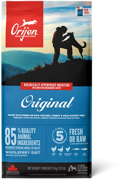 Сухой корм для собак для всех пород Orijen Original Dog с курицей и индейкой 17 кг (o18217) - изображение 2
