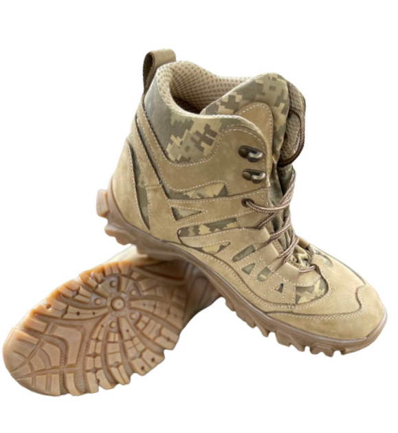 Армейские мужские ботинки трекинговые нубук берцы Пиксель 45 размер (Kali) идеальная обувь для любых условий для экстремальных условий надежная защита - изображение 2