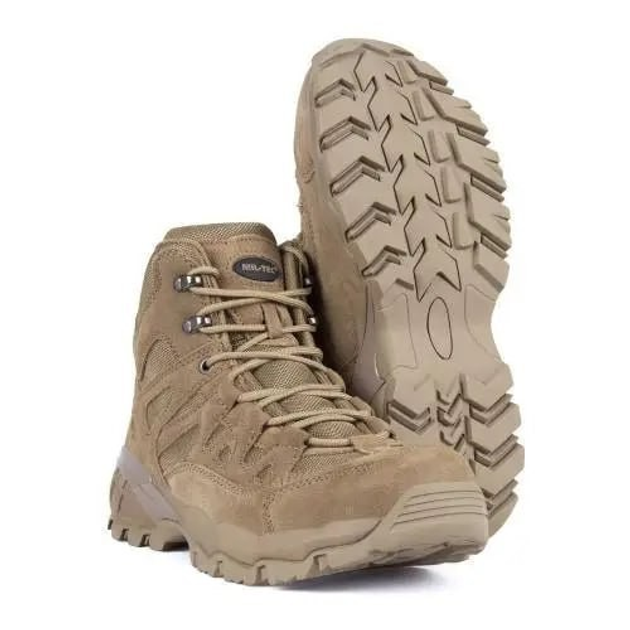 Ботинки мужские Mil-Tec Trooper Squad Койот 46 демисизонная обувь влагозащитная и теплоизоляционная с двухшаровой литой подошвой повседневная - изображение 1
