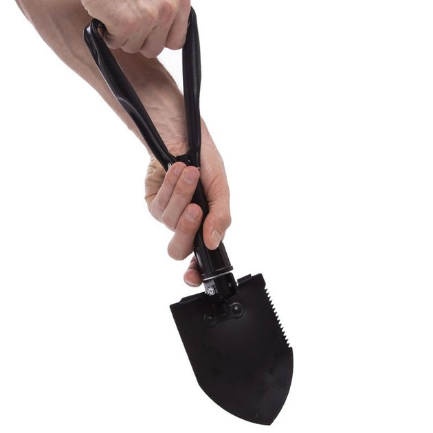 Лопата туристична багатофункціональна Shovel 009, міні лопата для кемпінгу, саперна лопата. Колір чорний - зображення 2
