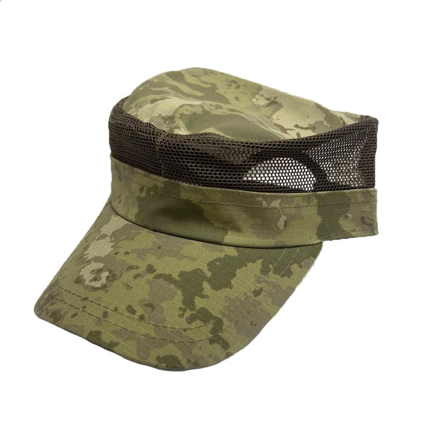 Тактическая военная кепка с сеткой летняя армейская бейсболка регулируемая на липучке для армии и ВСУ универсальный размер Хаки - изображение 2