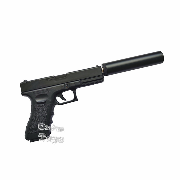 Дитячий пістолет Глок з глушником Glock на кульках із запобіжником ...