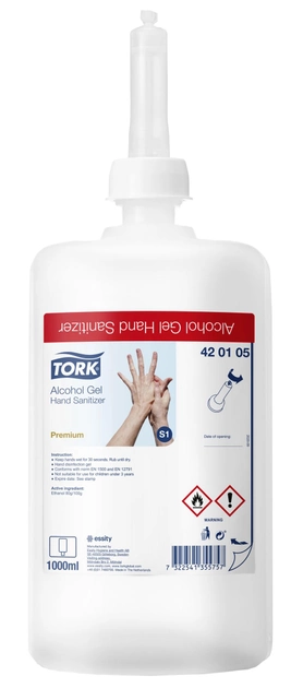 Акція на Спиртовий гель Tork для дезінфекції рук Premium 1 л 420105 від Rozetka