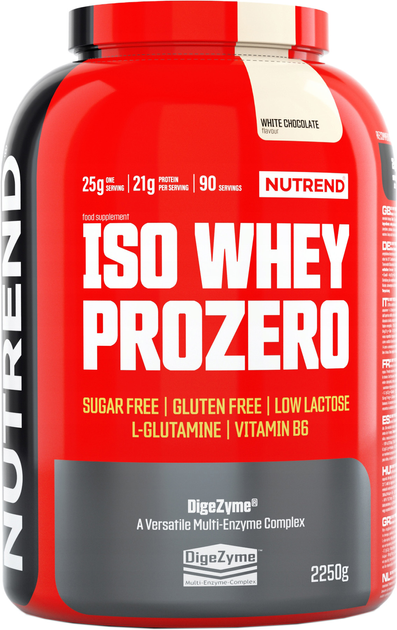 Протеїн Nutrend Iso Whey Prozero 2250 г Білий шоколад (8594014869187) - зображення 1