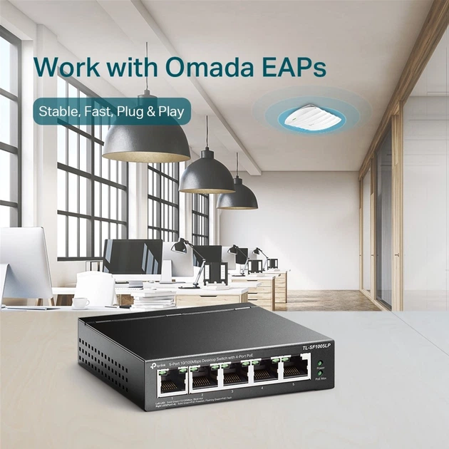 PoE-комутатор TP-LINK TL-SF1005LP - зображення 4
